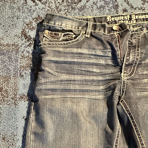 Rock Revival Request Men’s blue jeans 34w/32 - Picture 4 of 11